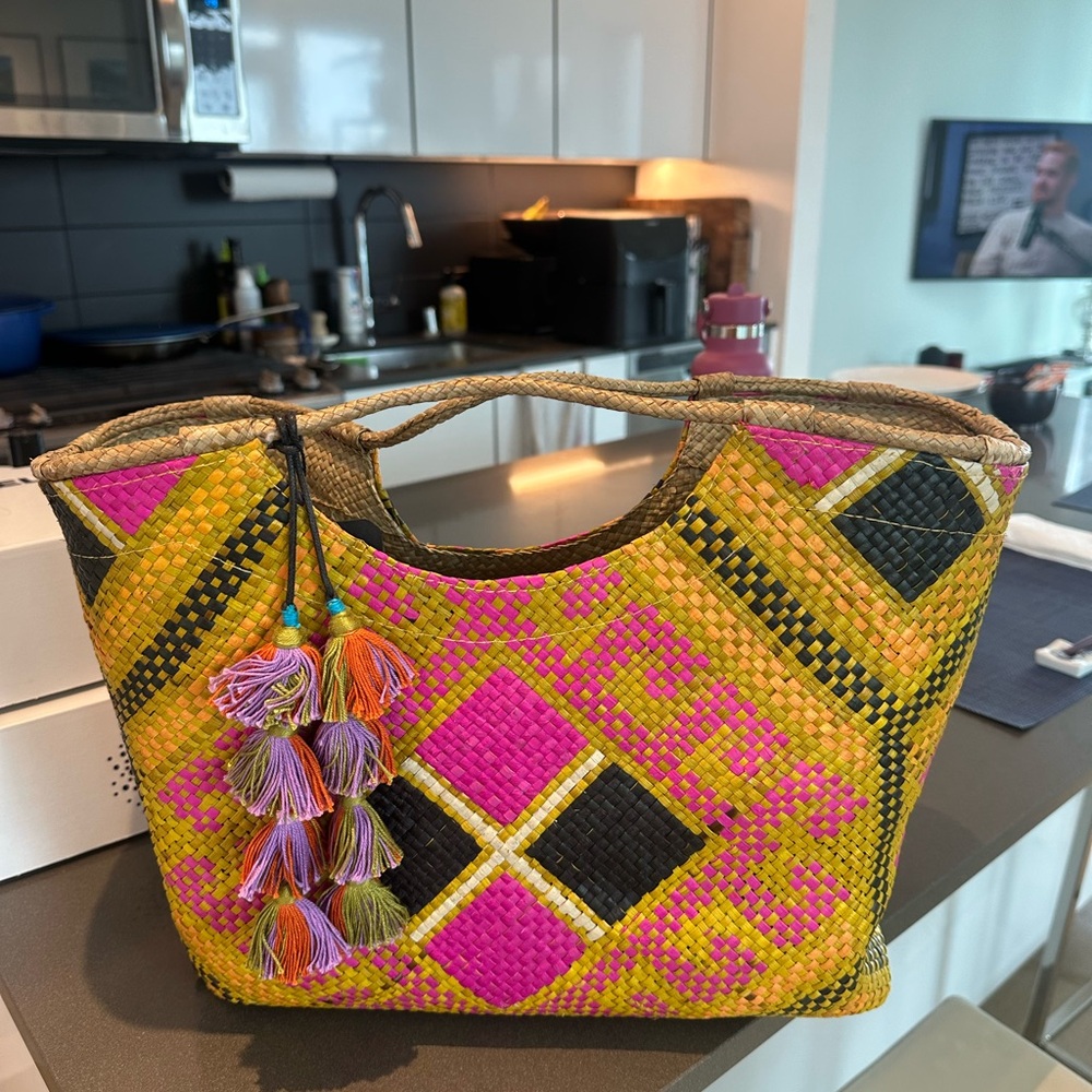 Colorful Woven Tote Bag